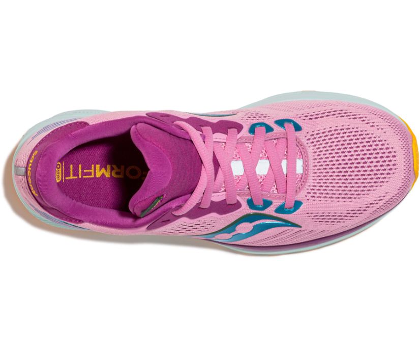 Women's Saucony Ride 14 Running Shoes Pink / Purple | Singapore 191OKIR